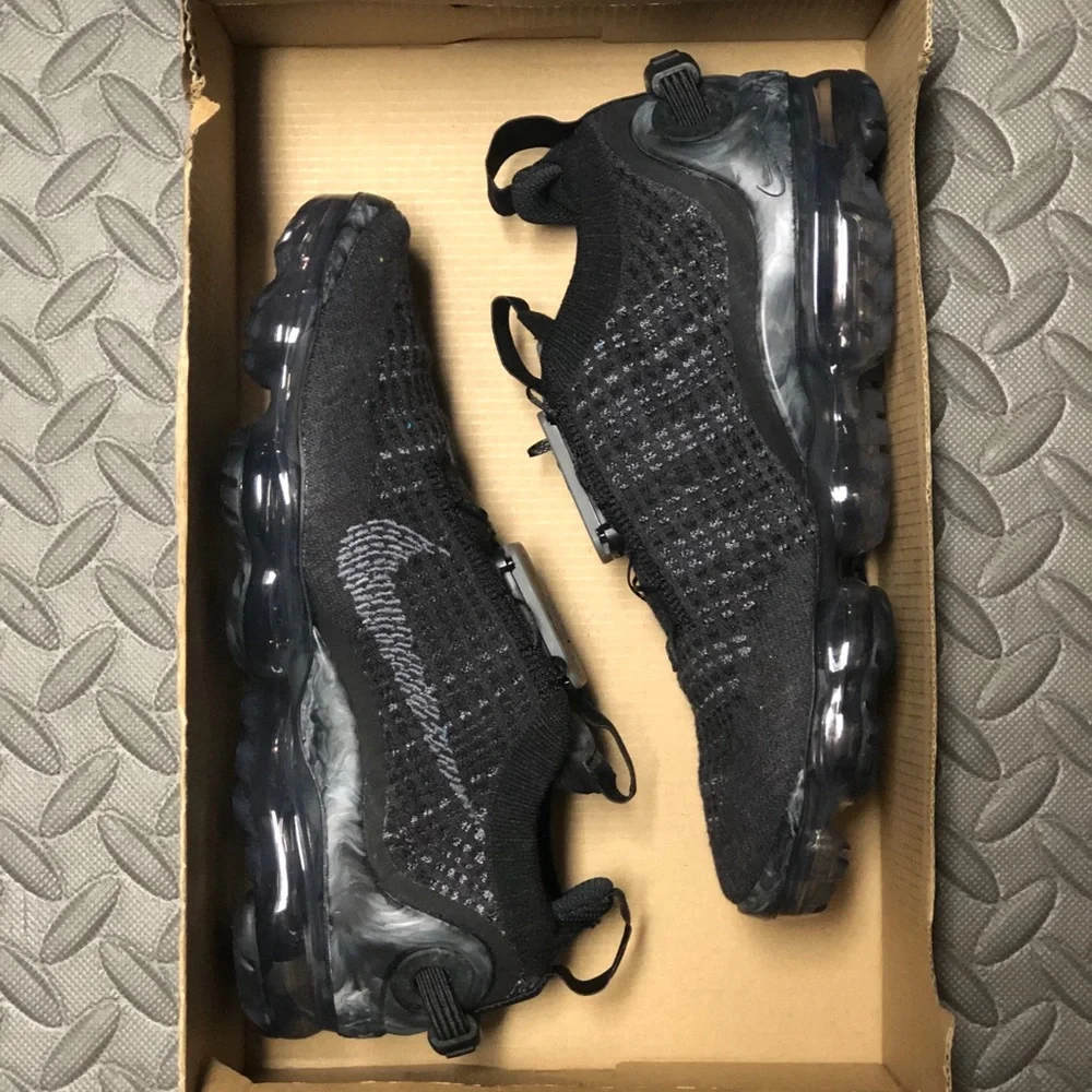 NIKE AIR VAPORMAX 2020 FLYKNIT BLACK GREY CJ6741 - Picture 10 of 11